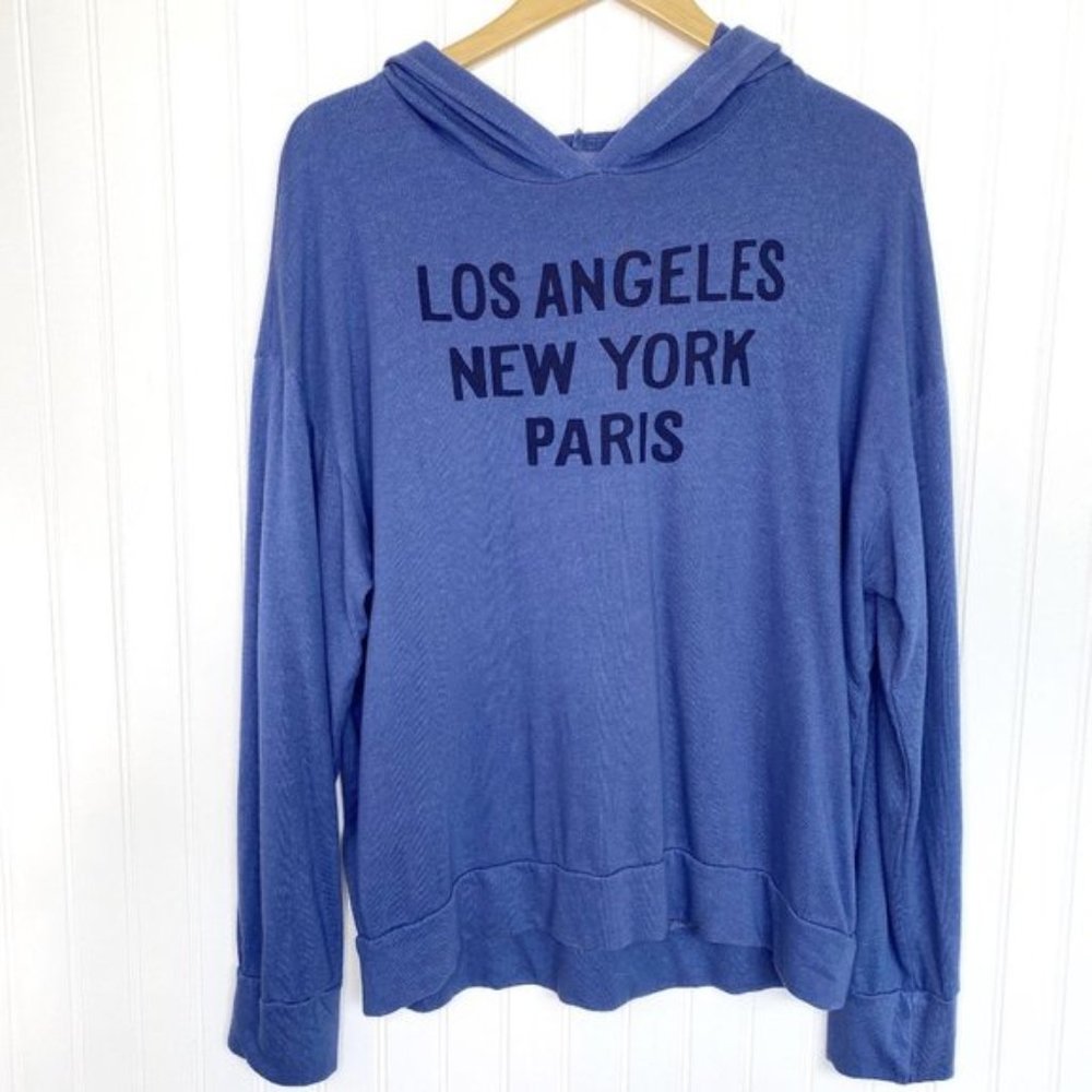 NEW SUNDRY LA NY Paris Hoodie Sweatshirt Sz 2 - Picture 1 of 14